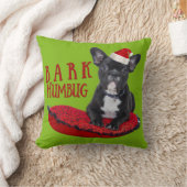 愛らしい吠え声のばかばかしいフレンチ・ブルドッグのクリスマス クッション (ブランケット)