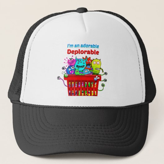 愛らしい嘆かわしいのDeplorablesのバスケット キャップ (正面)