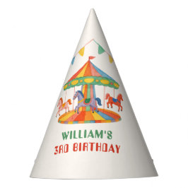 愛らしい回転木馬誕生日 パーティーハット