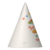 愛らしい回転木馬誕生日 パーティーハット (左)