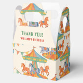 愛らしい回転木馬誕生日 フェイバーボックス (オープン)