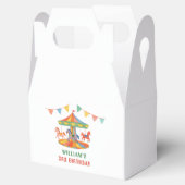 愛らしい回転木馬誕生日 フェイバーボックス (オープン)