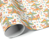 愛らしい回転木馬誕生日 ラッピングペーパー (ロールコーナー)