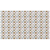 愛らしい図解入りの、写真付きのOwlsパターン テーブルクロス (正面(横))