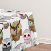 愛らしい図解入りの、写真付きのOwlsパターン テーブルクロス (インサイチュ)