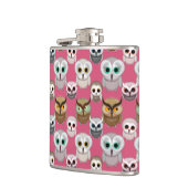 愛らしい図解入りの、写真付きのOwlsパターン フラスク (左)