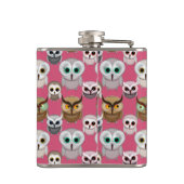 愛らしい図解入りの、写真付きのOwlsパターン フラスク (裏面)