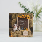 愛らしい国のスタイル妊娠の発表 シーズンカード (スタンド正面)