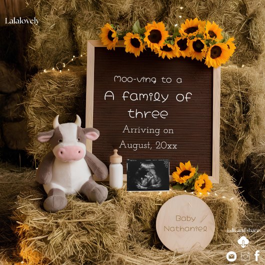 愛らしい国のスタイル妊娠の発表 シーズンカード