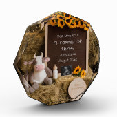 愛らしい国のスタイル妊娠の発表 フォトブロック (左)