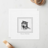 愛らしい国内ショートヘア猫スケッチノートカード ノートカード (正面/裏面インサイチュ)