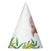 愛らしい夏のピンクのフラミンゴ熱帯 パーティーハット (左)