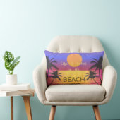 愛らしい夕日,ビーチ,手のひら ランバークッション (椅子)