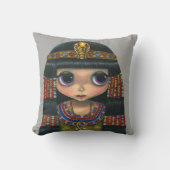 愛らしい大きな目クレオパトラクイーンガールドール クッション (正面)