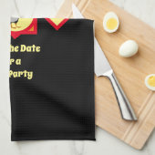 愛らしい大西洋のパフィン漫画モノグラム写真 キッチンタオル (四つ折り)