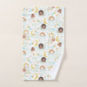 愛らしい天使と星の水彩画 バスタオルセット (ハンドタオル)