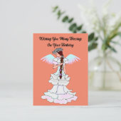 愛らしい天使の誕生日ポストカード ポストカード (スタンド正面)