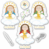 愛らしい天使 シール (正面)