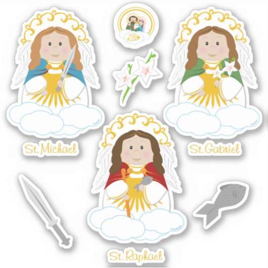 愛らしい天使 シール (正面)