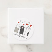 愛らしい太い猫指ハート標識 フェイバータグ (インサイチュ)