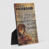 愛らしい夫への手紙 |男性への素敵な贈り物 フォトプラーク (側面)