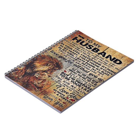 愛らしい夫への手紙 |私の男性への素敵な贈り物 ノートブック (左側)