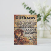 愛らしい夫への手紙 |私の男性への素敵な贈り物 招待状 (スタンド正面)