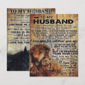 愛らしい夫への手紙 |私の男性への素敵な贈り物 招待状 (正面/裏面)