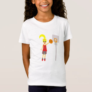 愛らしい女の子のバスケットボールのTシャツ Tシャツ