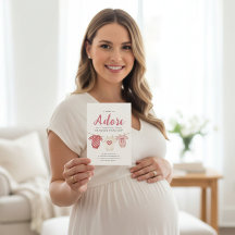 愛らしい女の子のベビーシャワー招待状