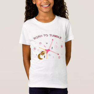 愛らしい女の子の体操のTシャツ Tシャツ