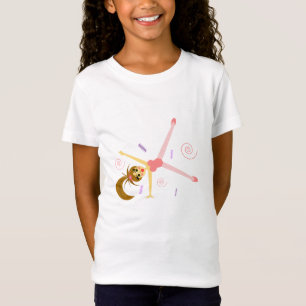愛らしい女の子の体操のTシャツ Tシャツ