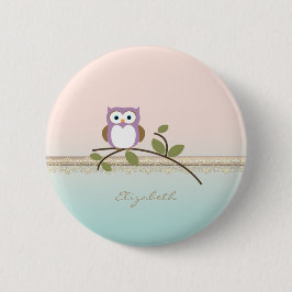 愛らしい女の子らしい かわいいフクロウ, オーダーメイド 缶バッジ