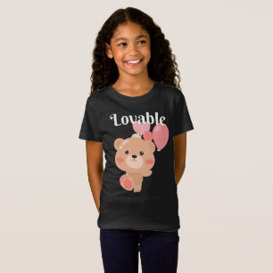 愛らしい女の子素晴らしのジャージーTシャツ Tシャツ
