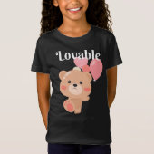 愛らしい女の子素晴らしのジャージーTシャツ Tシャツ (正面)