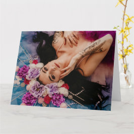 愛らしい女性女神グリーティングカード カード