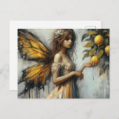 愛らしい妖精が選ぶレモン ポストカード (正面/裏面)