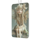 愛らしい妖精のフィギュアかわいらしウインググリーンカエル カーエアーフレッシュナー (左)