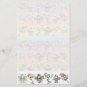 愛らしい妖精のマーメイドエンジェル固定 便箋 (正面)