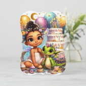 愛らしい妖精 – ベビードラゴン誕生日カード (スタンド正面)