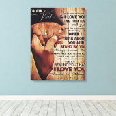 愛らしい妻への手紙、素敵な贈り物。 キャンバスプリント (インサイチュ (ウッドフロア))