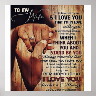 愛らしい妻への手紙、素敵な贈り物。 ポスター