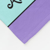 愛らしい姪のラディバグ愛ハート紫の緑 フリースブランケット (角)