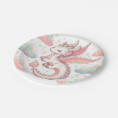 愛らしい威厳のあるドラゴンベビーシャワー ペーパープレート (アングル)