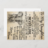 愛らしい娘への手紙 |ラブリーギフト 案内ポストカード (正面/裏面)