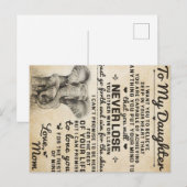 愛らしい娘への手紙 | 素敵なプレゼント 案内ポストカード (正面/裏面)