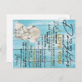 愛らしい娘への手紙、素敵な贈り物 案内ポストカード (正面/裏面)