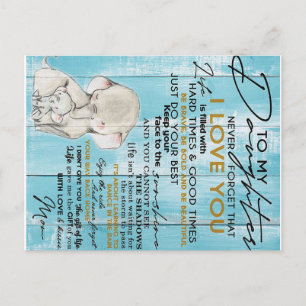 愛らしい娘への手紙、素敵な贈り物 案内ポストカード