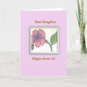 愛らしい娘へ、ハッピースイート16のカード カード (正面)