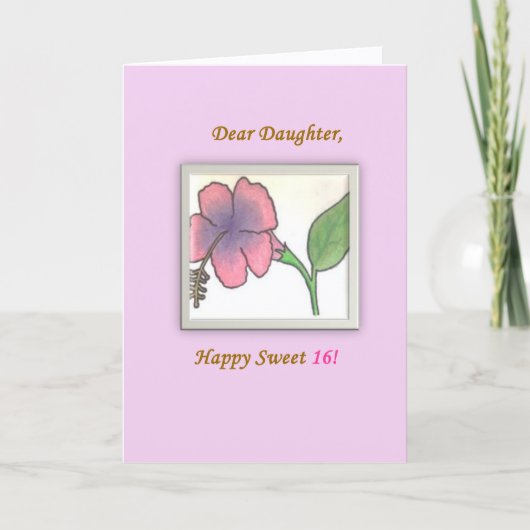 愛らしい娘へ、ハッピースイート16のカード カード (正面)